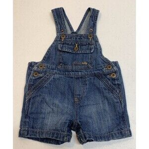 Oshkosh B'gosh Denim Shortalls Infant Size 9M Bib Overalls Genuine Kids